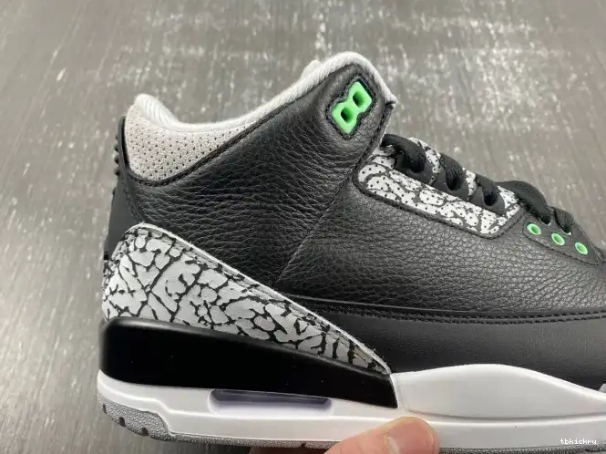 Reps TBkick Glow Green Jordan CT8532-031 Air 3 0508